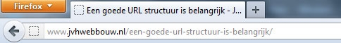 Een goede URL structuur is belangrijk