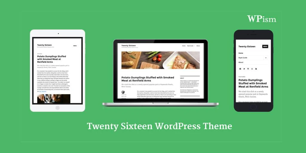 WordPress thema Twenty Sixteen